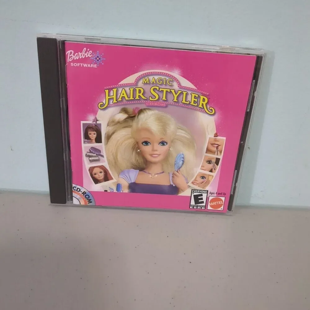1997 MATTEL BARBIE MAGIC HAIR STYLER COMPUTER GAME CD-ROM WINDOWS 95